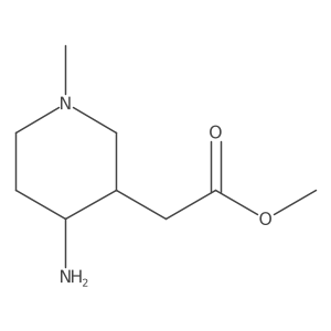 Methyl 2-(4-amino-1-methylpiperidin-3-yl)acetate结构式