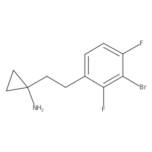 1-[2-(3-Bromo-2,4-difluorophenyl)ethyl]cyclopropan-1-amine Structure