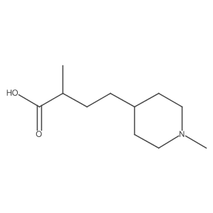 2-Methyl-4-(1-methylpiperidin-4-yl)butanoic acid Structure