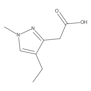 2-(4-ethyl-1-methyl-1H-pyrazol-3-yl)acetic acid Structure