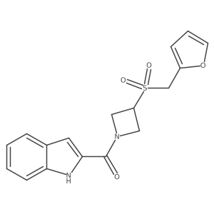 (3-((furan-2-ylmethyl)sulfonyl)azetidin-1-yl)(1H-indol-2-yl)methanone结构式