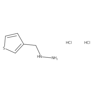 (Thiophen-3-ylmethyl)hydrazine dihydrochloride结构式