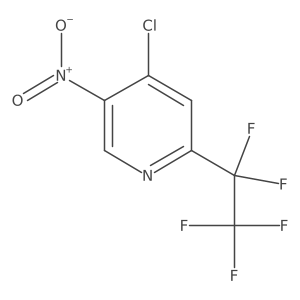 4-Chloro-5-nitro-2-(pentafluoroethyl)pyridine结构式
