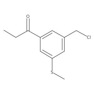 1-(3-(Chloromethyl)-5-(methylthio)phenyl)propan-1-one Structure