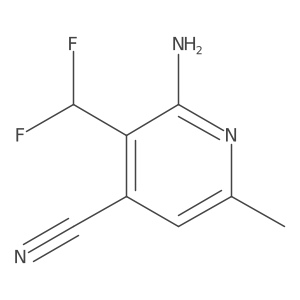2-Amino-3-(difluoromethyl)-6-methylisonicotinonitrile Structure