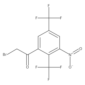 Ethanone, 2-bromo-1-[3-nitro-2,5-bis(trifluoromethyl)phenyl]- Structure