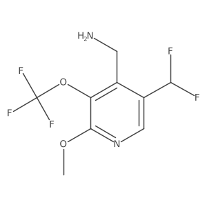 (5-(Difluoromethyl)-2-methoxy-3-(trifluoromethoxy)pyridin-4-yl)methanamine结构式