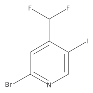 2-Bromo-4-(difluoromethyl)-5-iodopyridine Structure