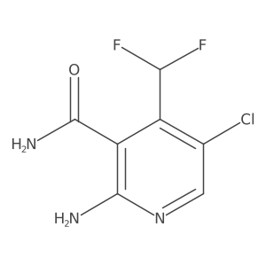 2-Amino-5-chloro-4-(difluoromethyl)nicotinamide结构式