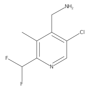 (5-Chloro-2-(difluoromethyl)-3-methylpyridin-4-yl)methanamine Structure