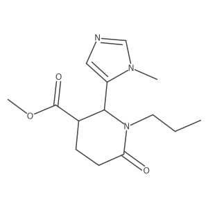 Methyl (2S,3S)-2-(3-methylimidazol-4-yl)-6-oxo-1-propylpiperidine-3-carboxylate结构式