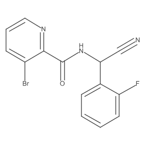 3-bromo-N-[cyano(2-fluorophenyl)methyl]pyridine-2-carboxamide结构式