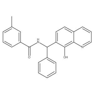 N-((8-hydroxyquinolin-7-yl)(phenyl)methyl)-3-methylbenzamide结构式