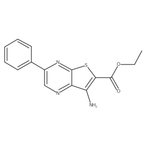 ethyl 7-amino-3-phenyl-thieno[2,3-b]pyrazine-6-carboxylate Structure