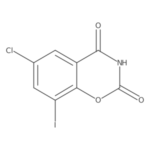 6-Chloro-8-iodo-2H-1,3-benzoxazine-2,4(3H)-dione结构式