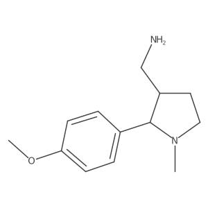 [(2S,3R)-2-(4-methoxyphenyl)-1-methylpyrrolidin-3-yl]methanamine Structure