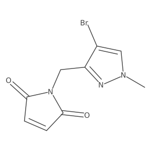 1-[(4-Bromo-1-methyl-1h-pyrazol-3-yl)methyl]-2,5-dihydro-1h-pyrrole-2,5-dione Structure
