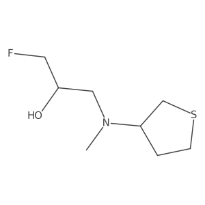 1-Fluoro-3-[methyl(thiolan-3-yl)amino]propan-2-ol结构式