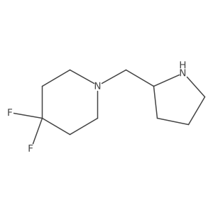 4,4-difluoro-1-[[(2S)-pyrrolidin-2-yl]methyl]piperidine结构式