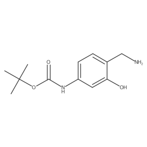 tert-butyl N-[4-(aminomethyl)-3-hydroxyphenyl]carbamate结构式