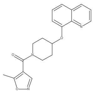 (5-Methylisoxazol-4-yl)(4-(quinolin-8-yloxy)piperidin-1-yl)methanone结构式