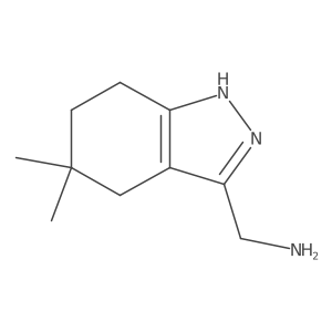 (5,5-dimethyl-4,5,6,7-tetrahydro-1H-indazol-3-yl)methanamine结构式