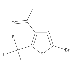 1-(2-Bromo-5-(trifluoromethyl)thiazol-4-yl)ethan-1-one结构式
