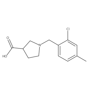 1-(2-Chloro-4-methylbenzyl)pyrrolidine-3-carboxylic acid Structure