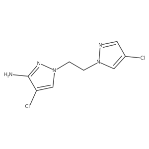 4-chloro-1-[2-(4-chloro-1H-pyrazol-1-yl)ethyl]-1H-pyrazol-3-amine结构式