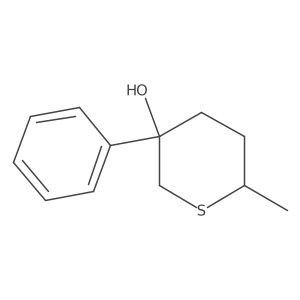6-Methyl-3-phenylthian-3-ol Structure
