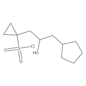 1-(3-Cyclopentyl-2-hydroxypropyl)cyclopropane-1-sulfonyl chloride结构式