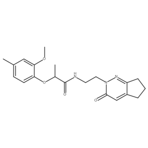 2-(2-methoxy-4-methylphenoxy)-N-(2-(3-oxo-3,5,6,7-tetrahydro-2H-cyclopenta[c]pyridazin-2-yl)ethyl)propanamide Structure