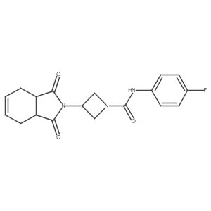 3-(1,3-dioxo-3a,4,7,7a-tetrahydro-1H-isoindol-2(3H)-yl)-N-(4-fluorophenyl)azetidine-1-carboxamide结构式
