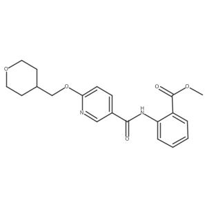 methyl 2-(6-((tetrahydro-2H-pyran-4-yl)methoxy)nicotinamido)benzoate Structure