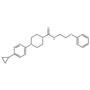 4-(6-cyclopropylpyridazin-3-yl)-N-(2-phenoxyethyl)piperazine-1-carboxamide Structure
