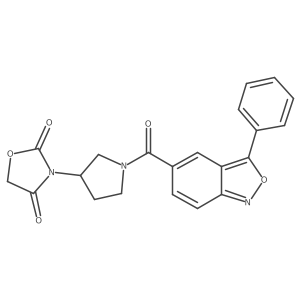 3-(1-(3-Phenylbenzo[c]isoxazole-5-carbonyl)pyrrolidin-3-yl)oxazolidine-2,4-dione Structure
