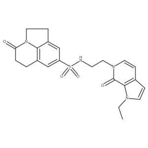 N-(2-(1-ethyl-7-oxo-1H-pyrrolo[2,3-c]pyridin-6(7H)-yl)ethyl)-4-oxo-2,4,5,6-tetrahydro-1H-pyrrolo[3,2,1-ij]quinoline-8-sulfonamide结构式