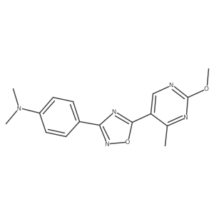 4-[5-(2-methoxy-4-methylpyrimidin-5-yl)-1,2,4-oxadiazol-3-yl]-N,N-dimethylaniline结构式