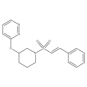 (E)-3-((1-(styrylsulfonyl)piperidin-3-yl)oxy)pyridazine结构式