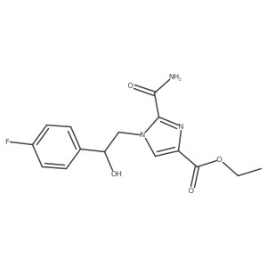 ethyl 2-(aminocarbonyl)-1-[2-(4-fluorophenyl)-2-hydroxyethyl]-1H-imidazole-4-carboxylate Structure