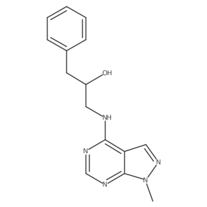 1-[(1-Methylpyrazolo[3,4-d]pyrimidin-4-yl)amino]-3-phenylpropan-2-ol结构式