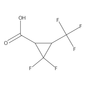 2,2-Difluoro-3-(trifluoromethyl)cyclopropane-1-carboxylic acid Structure