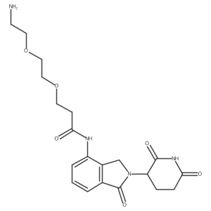 3-[2-(2-aminoethoxy)ethoxy]-N-[2-(2,6-dioxo-3-piperidyl)-1-oxo-isoindolin-4-yl]propanamide结构式