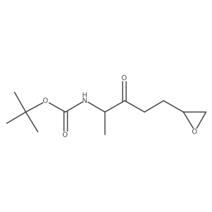 tert-butyl N-[(2S)-5-(oxiran-2-yl)-3-oxopentan-2-yl]carbamate结构式