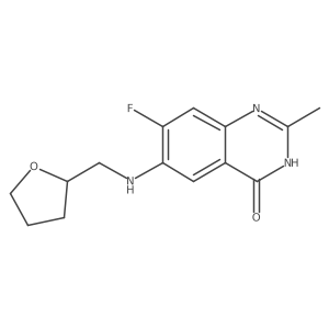 7-Fluoro-2-methyl-6-{[(oxolan-2-yl)methyl]amino}-3,4-dihydroquinazolin-4-one Structure