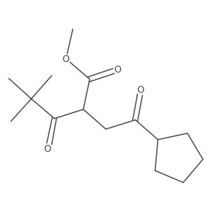 Methyl 2-(2-cyclopentyl-2-oxoethyl)-4,4-dimethyl-3-oxopentanoate Structure