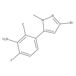 3-(3-bromo-1-methyl-1H-pyrazol-5-yl)-2,6-difluoroaniline Structure