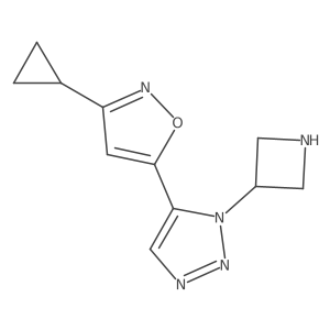 1-(azetidin-3-yl)-5-(3-cyclopropyl-1,2-oxazol-5-yl)-1H-1,2,3-triazole结构式