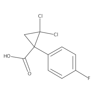 2,2-Dichloro-1-(4-fluorophenyl)cyclopropane-1-carboxylic acid结构式