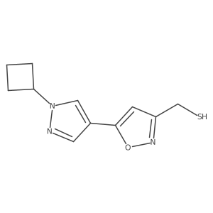 [5-(1-cyclobutyl-1H-pyrazol-4-yl)-1,2-oxazol-3-yl]methanethiol结构式